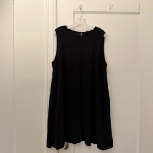 Eileen Fisher Classic Black Sleeveless A-Line Dress